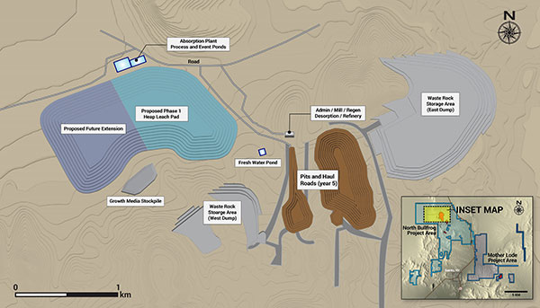 Fig 1. Potential North Bullfrog Phase-1 project layout